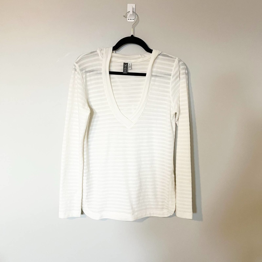 Ibex White V-Neck Women's Sweater